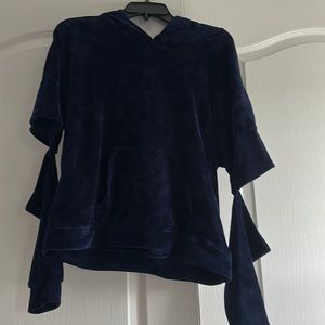 Velvet navy hoodie